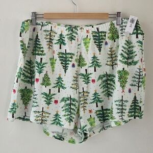 Old Navy Green Tree Print Waffle Women's PJ Shorts Size XXL Tall